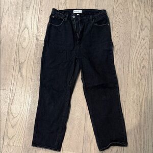 Abercrombie Curve Love Ankle Straight Ultra High Rise Black Jeans 29R